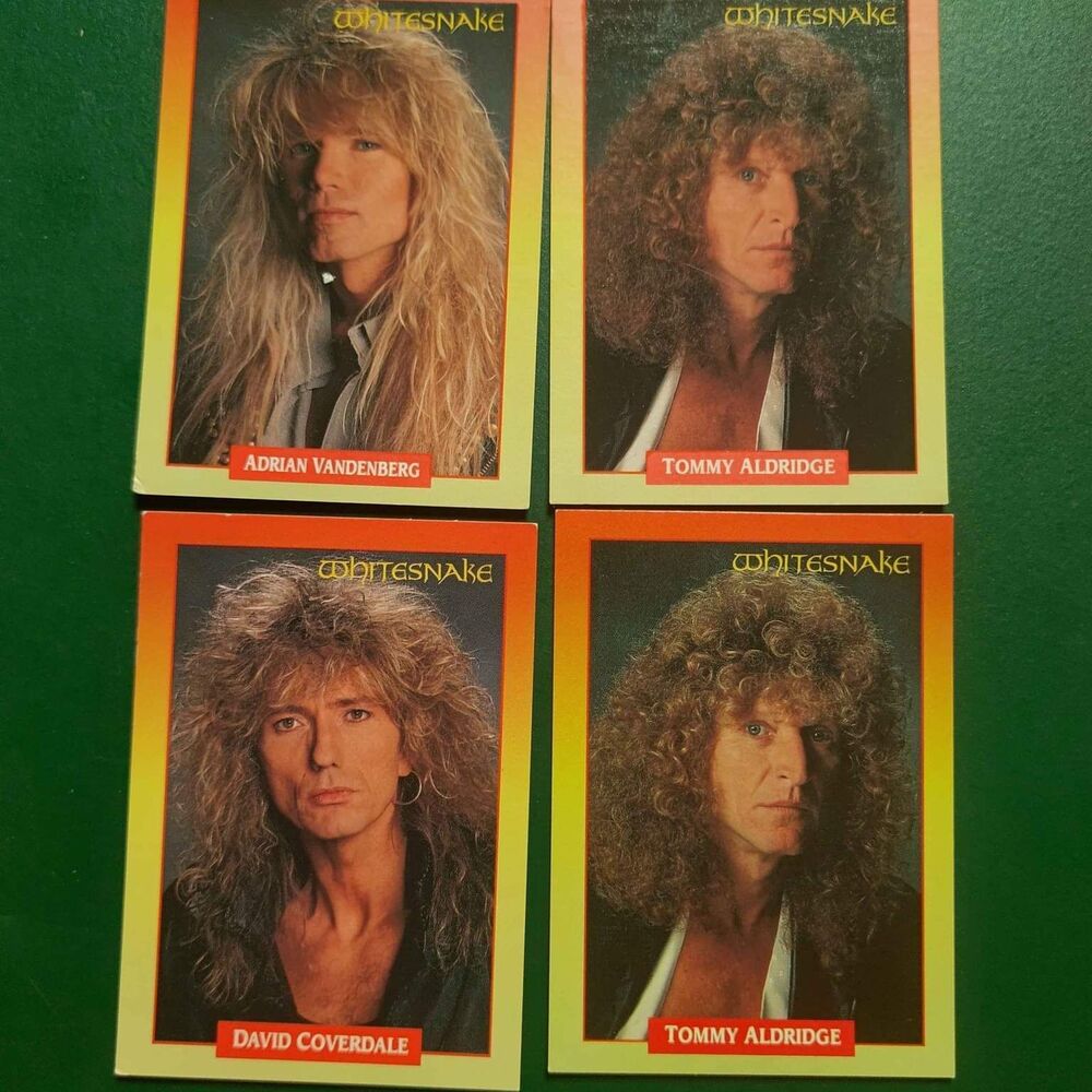 Vintage 1991 Whitesnake Rock Cards - (4) - David Coverdale/Tommy A/Adrian V
